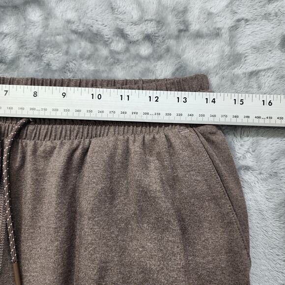 Leg3nd Pants Womens L Heathered Brown Pull On Crop Jogger Pockets Casual Workout - Picture 7 of 11